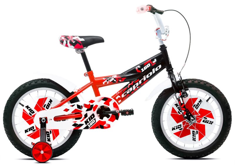 Unisex Bicikl Capriolo Kid 16HT crno crveno belo 914107-16
