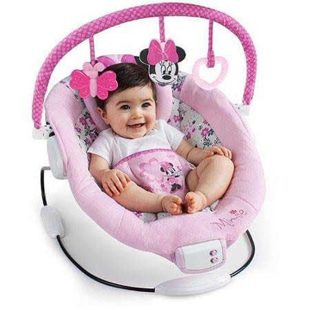 Disney Baby Automatska bebi ležaljka sa melodijama i vibracijom Minnie Mouse