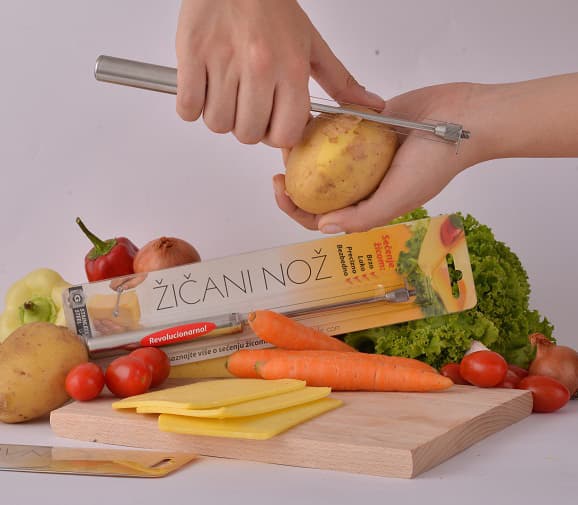 Žičani kuhinjski nož sa rezervnim žicama