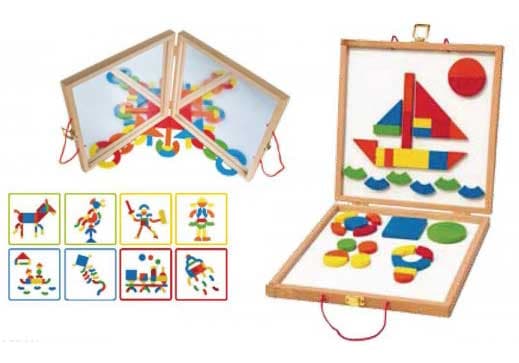 WoodyLand - Magnetne puzzle sa oblicima 91123