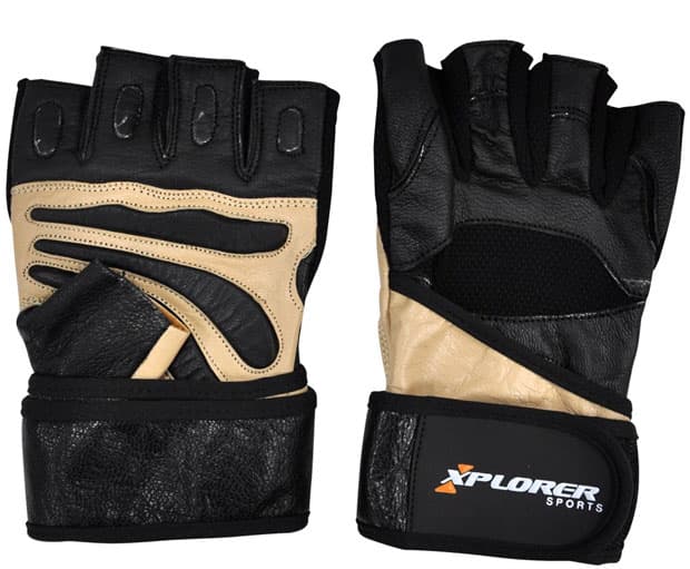 Fitnes rukavice Xplorer bež koža L 06639