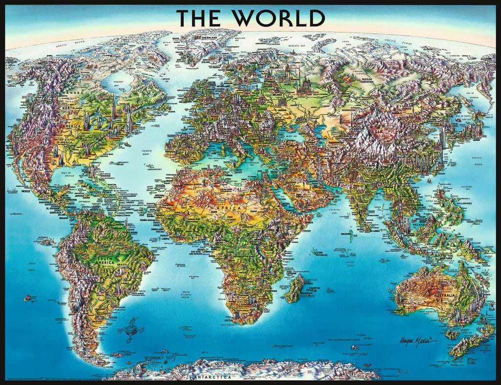 Ravensburger slagalica Karta sveta 2000 delova 01-166831