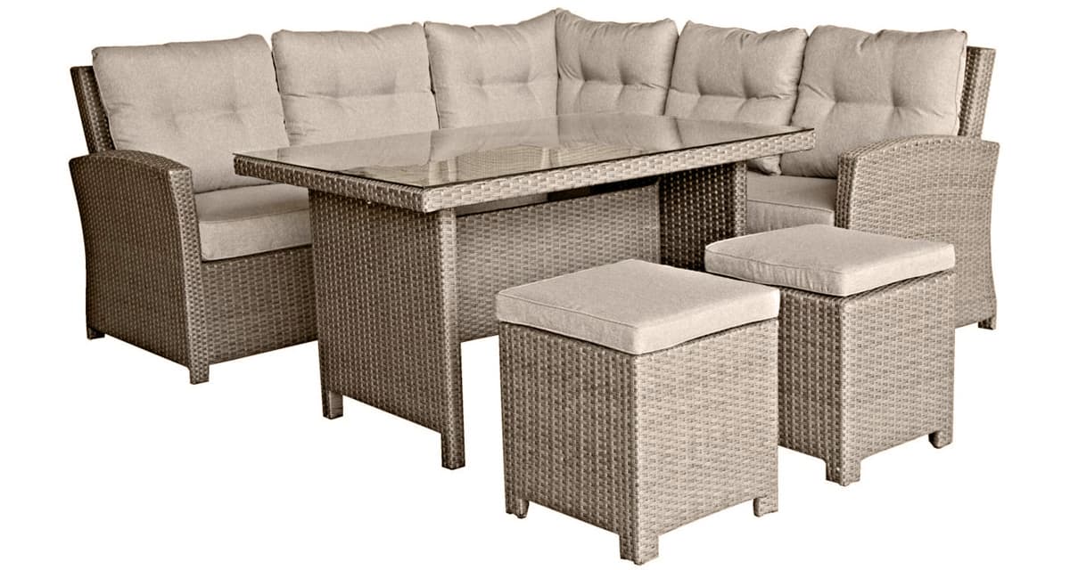 Ugaona Garnitura Od Wicker Ratana Lauryn