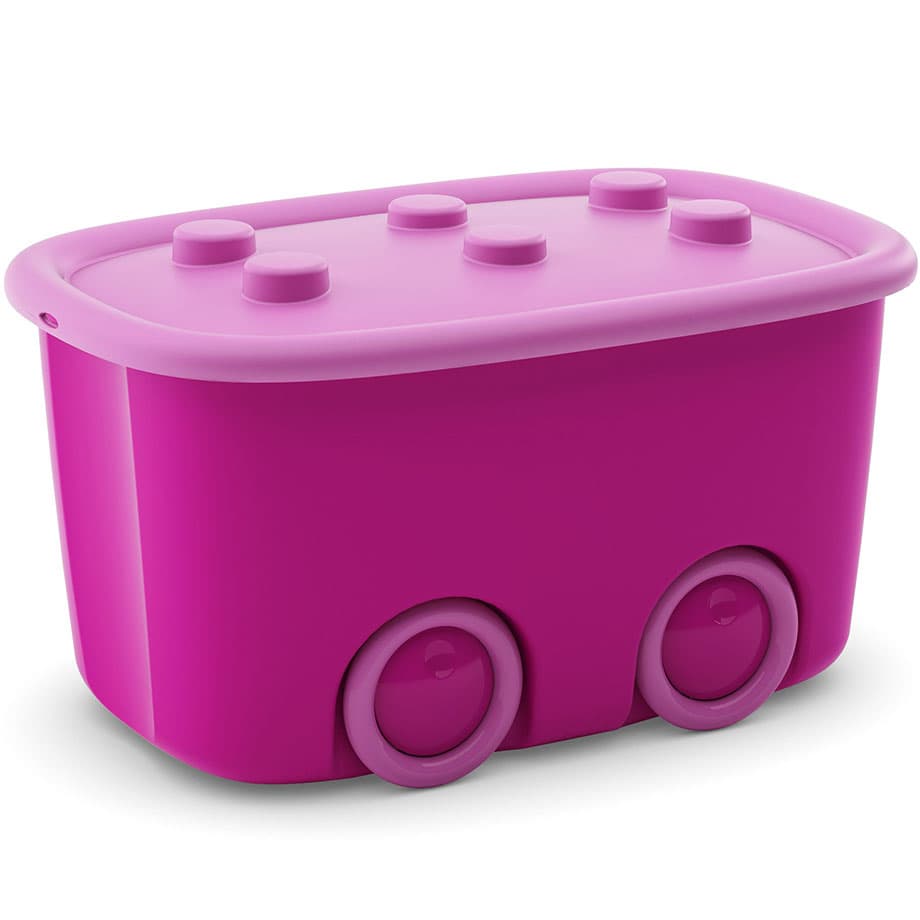 Kutija Za Odlaganje Igračaka Sa Točkovima Kis Funny Box Ljubičasta
