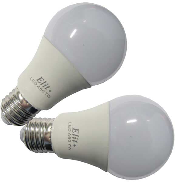 Dve LED A60 sijalice 6500K 7W E27 Elit+ EL 1340