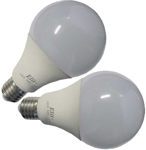 Dve LED A80 sijalice 3000K 12W E27 Elit+ EL 1345