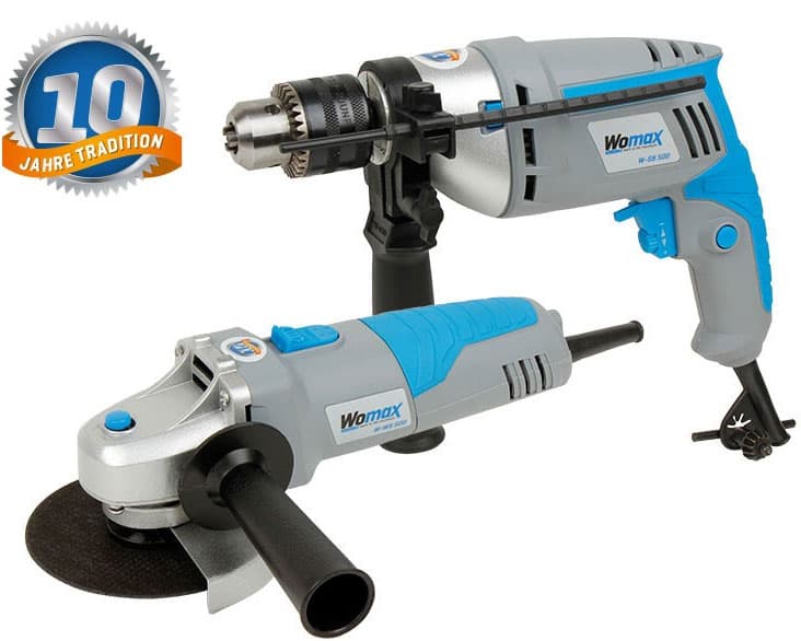 Set alata Womax Limited Edition Bušilica W-SB500 i Brusilica W-WS500