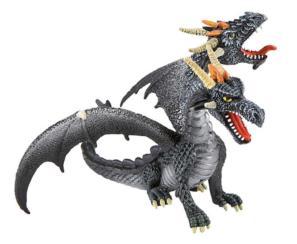 Bullyland Svet fantazije - Figurica Crni dvoglavi zmaj 75597 e