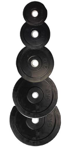 Gumirani čelični teg 5kg 30mm 291442
