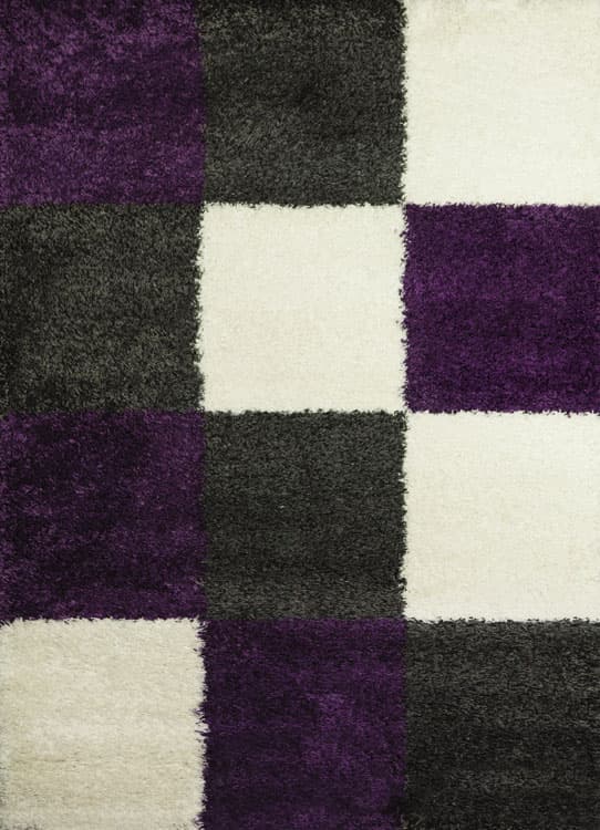 Tepih Ekol Shaggy 25 910 Grey Purple 80x150 cm