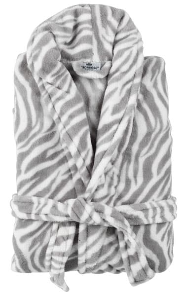 Bade Mantil Zebra S/M Siva Kronborg