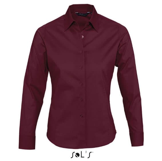 Sols Eden Burgundy Ženska košulja dug rukav veličina M 17015