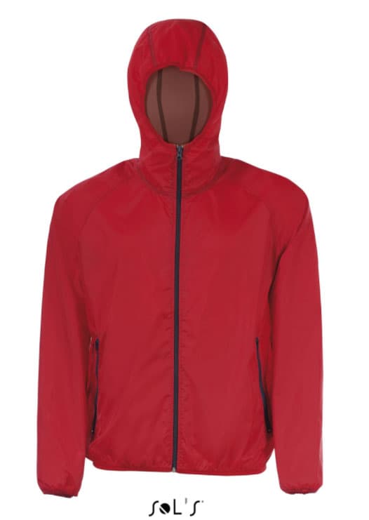 Sols Jakna vetrovka unisex Shore Red veličina XXL 01169