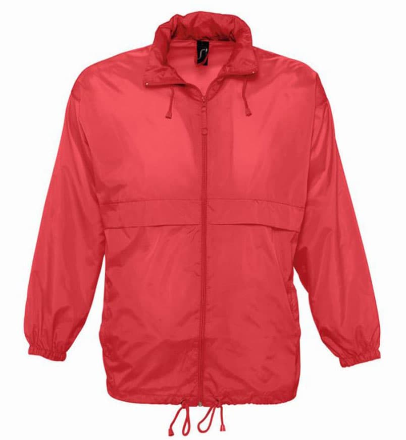 Sols Uniseks vetrovka Surf Red veličina XL 32000
