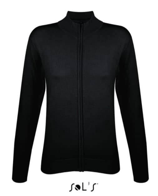 Sols Ženski džemper sa rajsferšlusom Gordon Women Black veličina XXL 00550