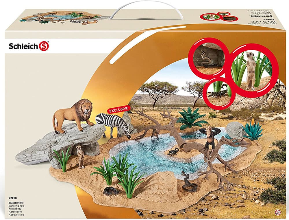 Schleich Figure Divlje životinje - Pojilište u divljini 42258