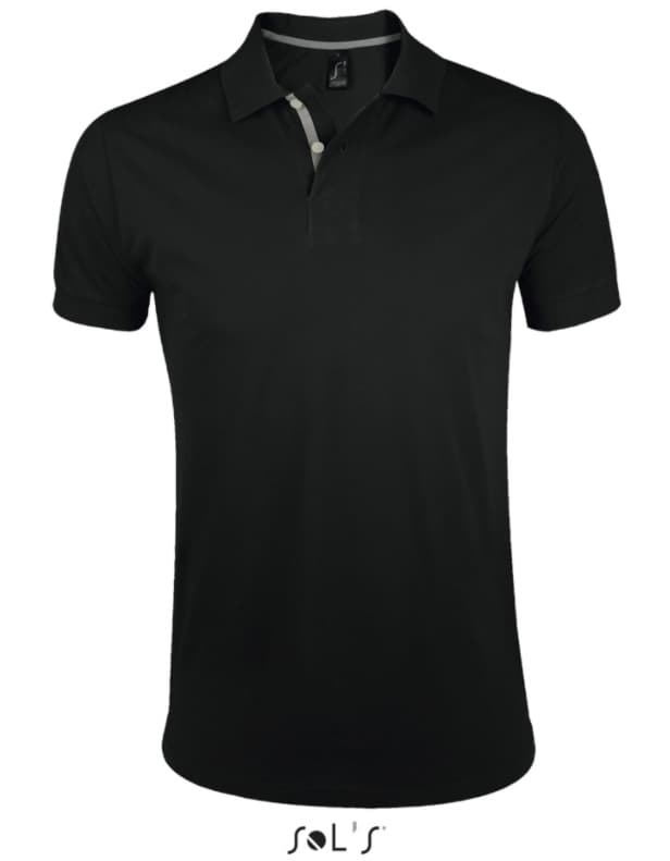 Sols Portland Muška majica sa kragnom vel. 3XL Black 00574