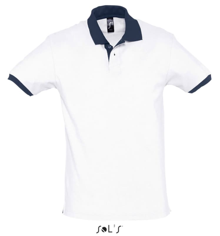 Muška majica sa kragnom veličina XXL Sols Prince White/French Navy 11369