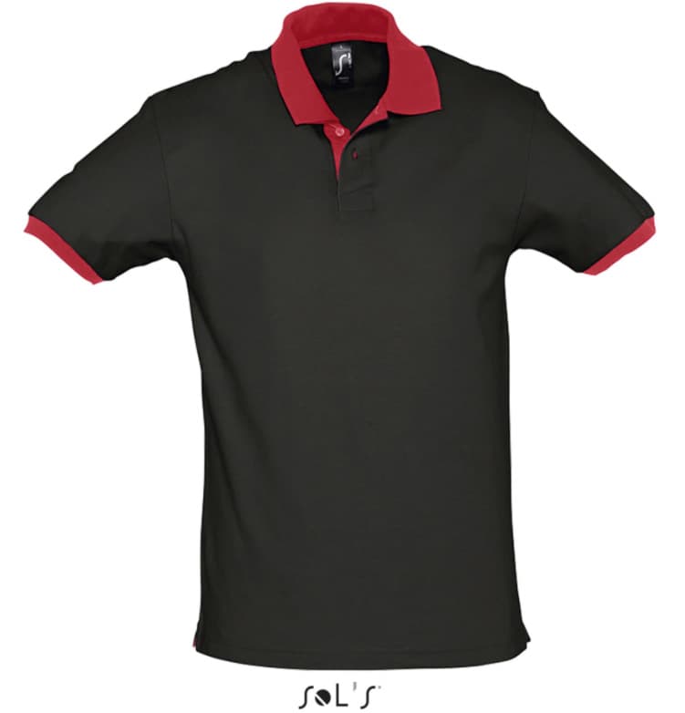 Muška majica sa kragnom veličina XXL Sols Prince Black/Red 11369