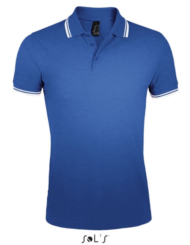 Polo majica za muškarce veličina 3XL Sols Pasadena Royal Blue/White 00577