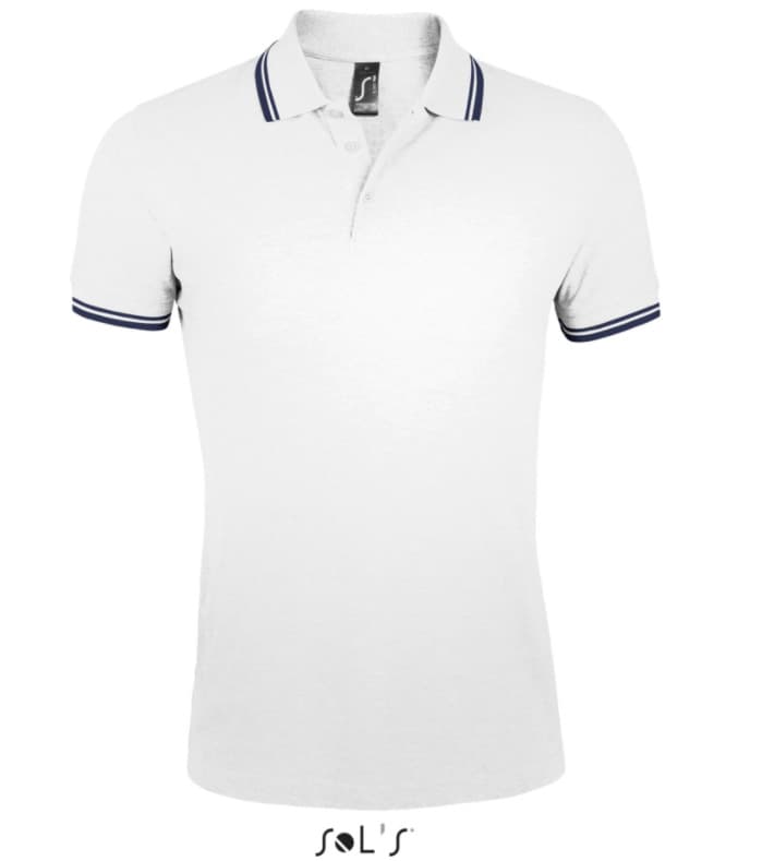 Polo majica za muškarce veličina 3XL Sols Pasadena White/Navy 00577