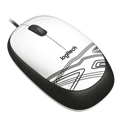 Logitech žični miš M105 bela