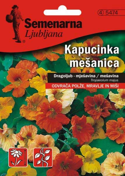 Baštensko cveće Dragoljub visoki - mešavina - Tropaeolum majus 5474