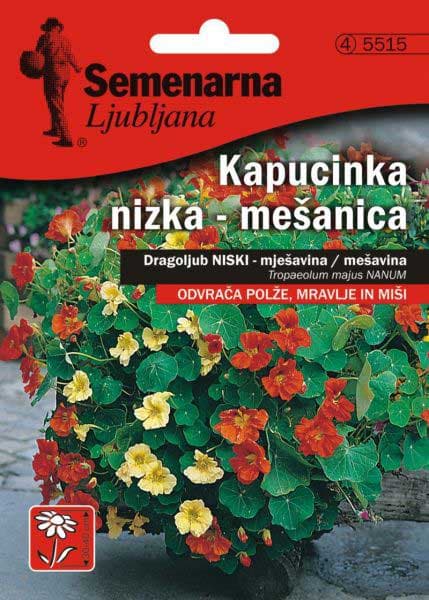 Baštensko cveće Dragoljub niski - mešavina -  Tropaeolum majus nanum 5515