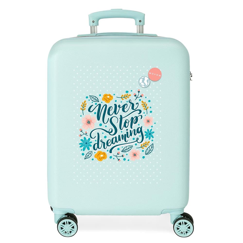 Movom Kabinski ABS kofer 55cm Never Stop Dreaming turquoise 35211