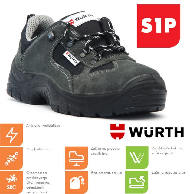 Wurth Bezbednosne cipele Cyclone S1P plitke vel. 45