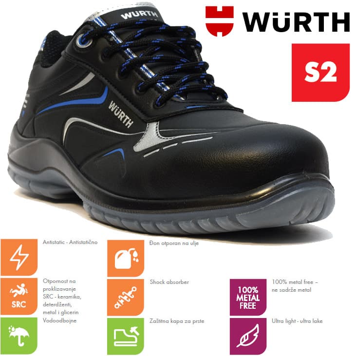 Wurth Bezbednosne cipele Mistral S2 Plitke vel. 44