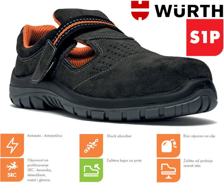 Wurth Bezbednosna sandala Phoenix S1P vel. 39