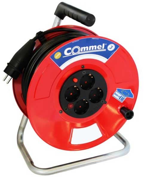 Commel Produžni kabl na metalnoj motalici monofazni 33m 3G2.5 C0920