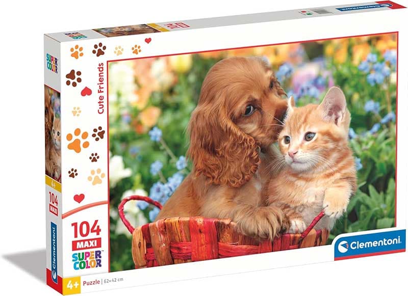 Puzzle slagalice 104 maxi dela Slatki prijatelji Clementoni 25763