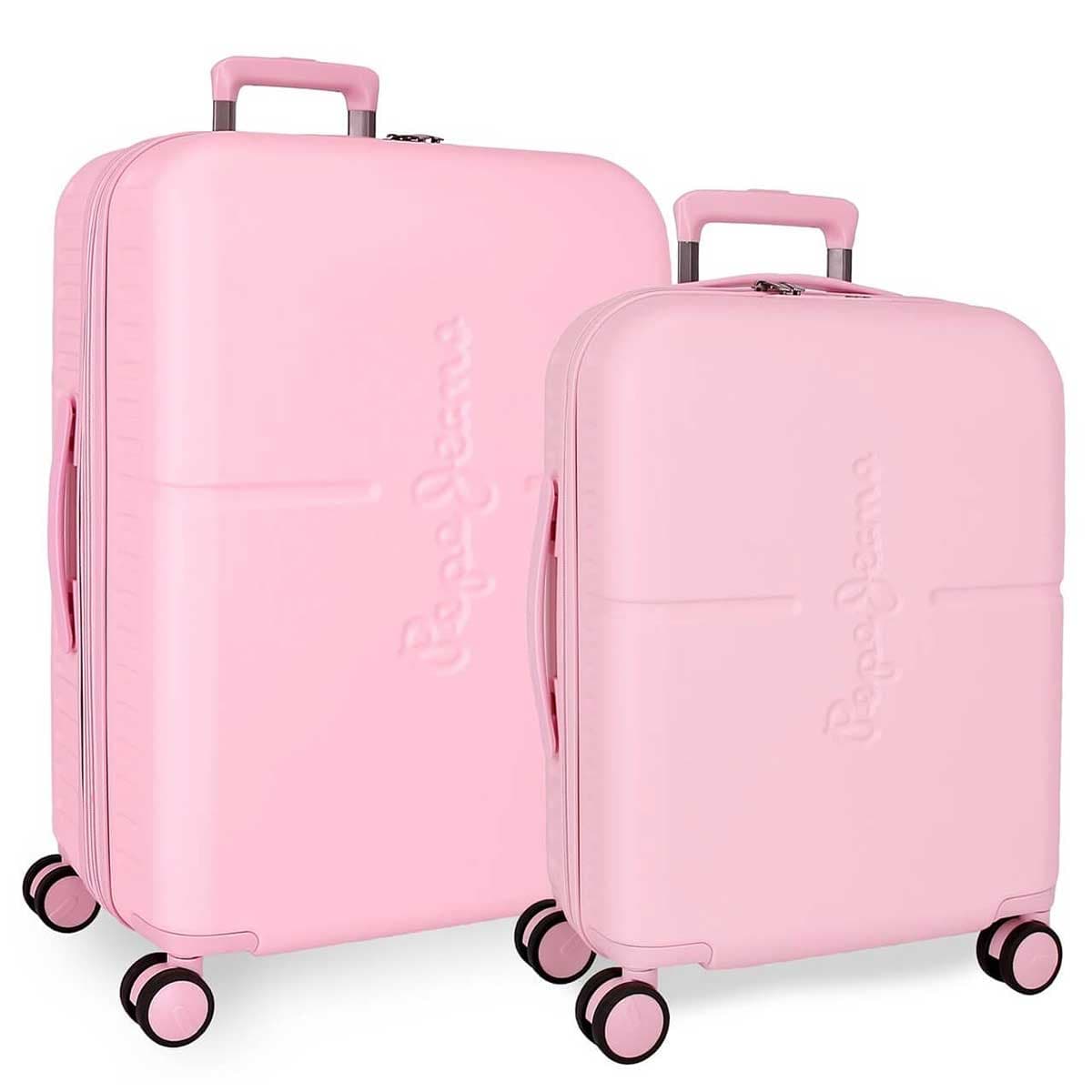 Koferi za putovanja 70cm i 55cm Pepe Jeans Highlight pink 76895