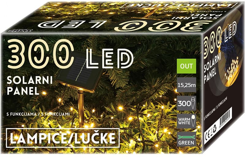 Novogodišnje lampice sa solarnim napajanjem