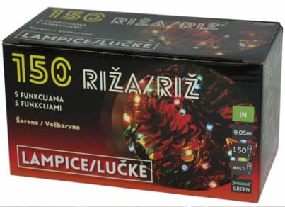 Novogodišnje lampice - riža 150 multikolor lampica sa funkcijama