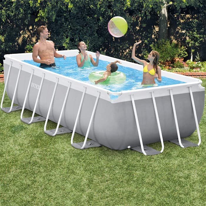 Pravougaoni nadzemni bazen 4 x 2 x 1 m sa pumpom i merdevinama Intex Prism Frame 26788