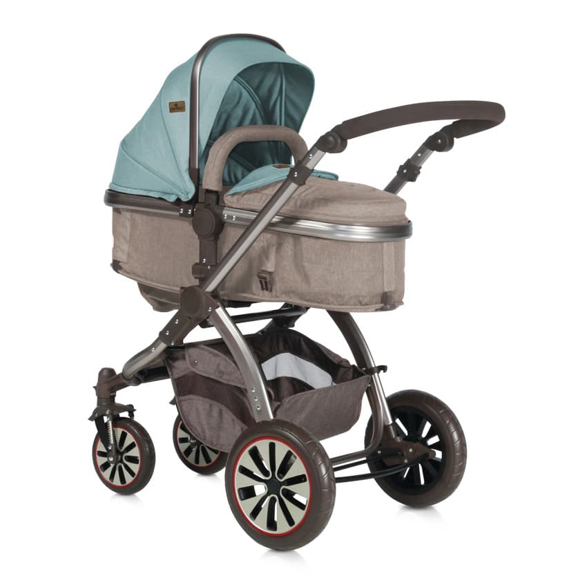 LORELLI Kolica za bebe AURORA set Beige and Green Bear