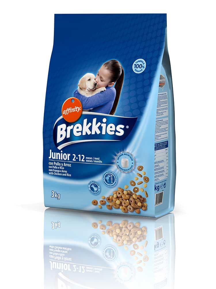Brekkies Junior - Hrana za štence - Piletina i pirinač - pakovanje 3kg