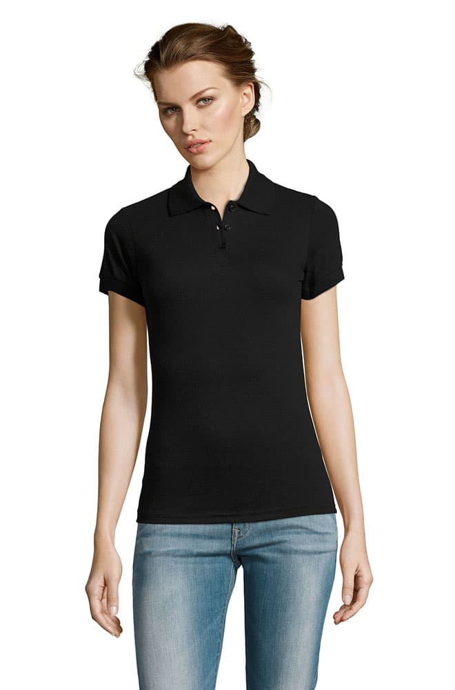 Sols Ženska polo majca Prime Black veličina S 00573