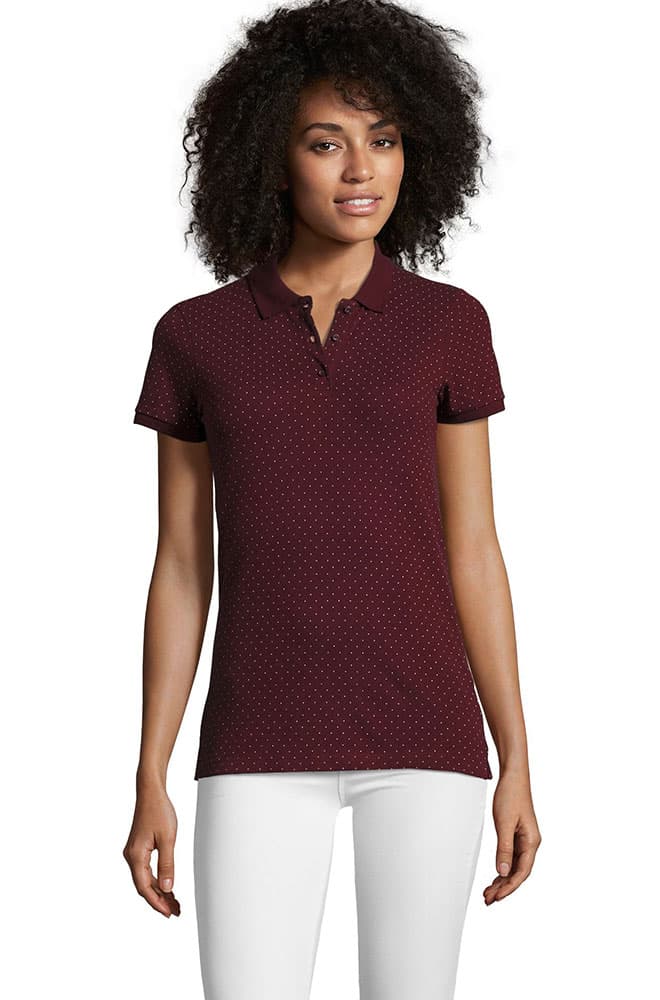Ženska majica sa kragnom Brandy Burgundy veličina XXL Sols 01707