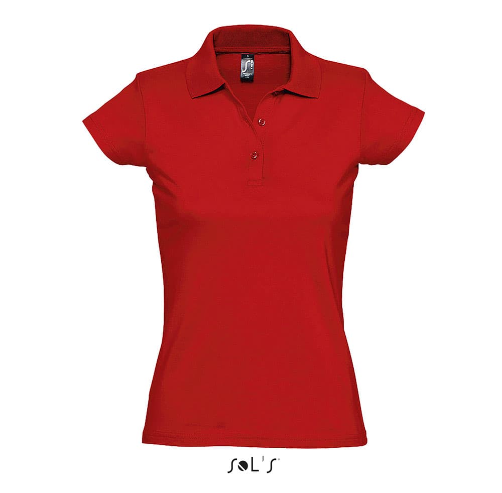 Sols Ženska pamučna polo majica Prescott Red veličina M 11376