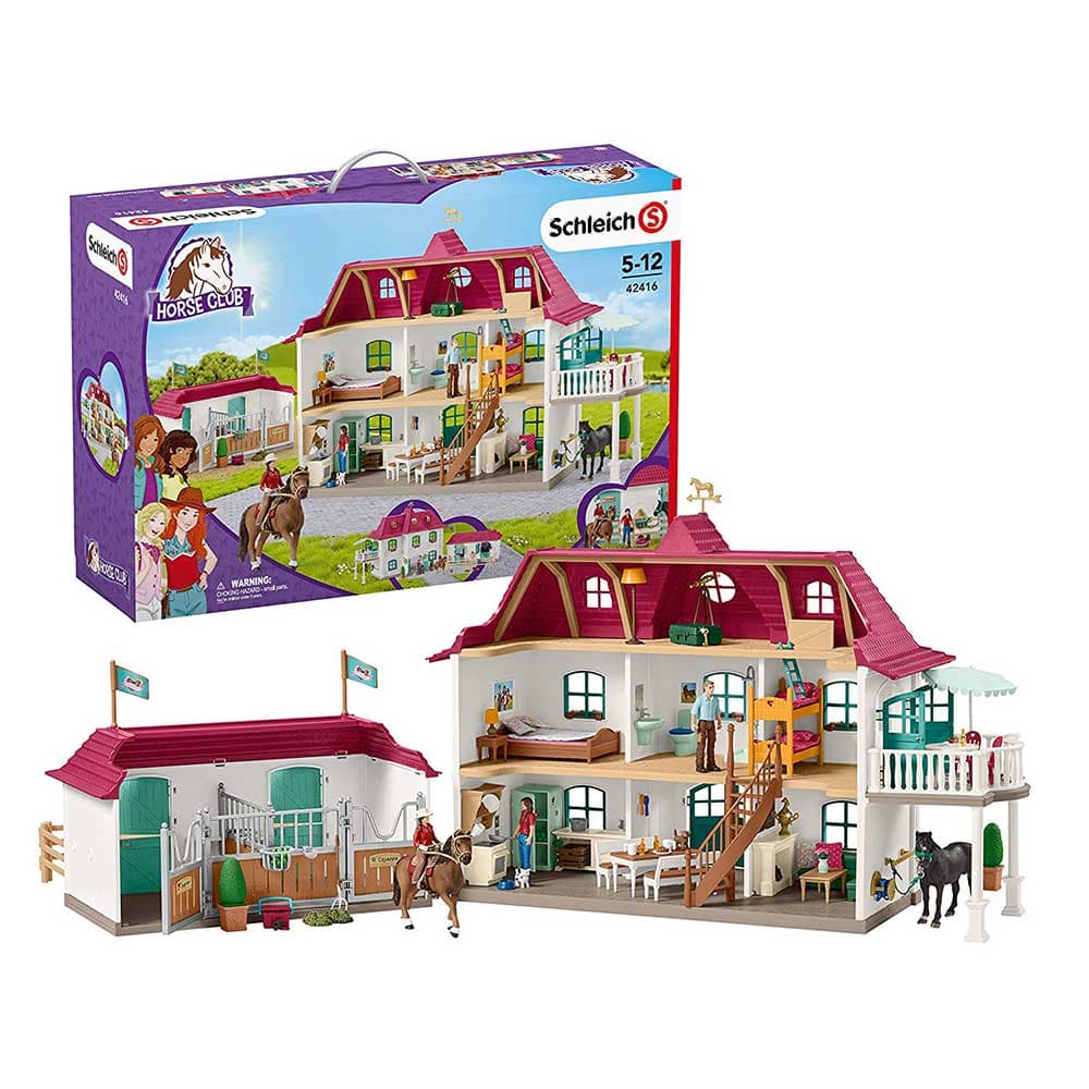 Schleich Figure Konji - Velika konjušnica sa kućom konjima i ljudima 42416