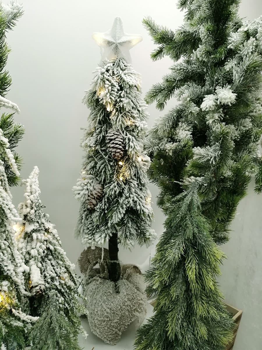 Deco Wood Jelka Sa LED Lampicama i Svetlećom Zvezdom