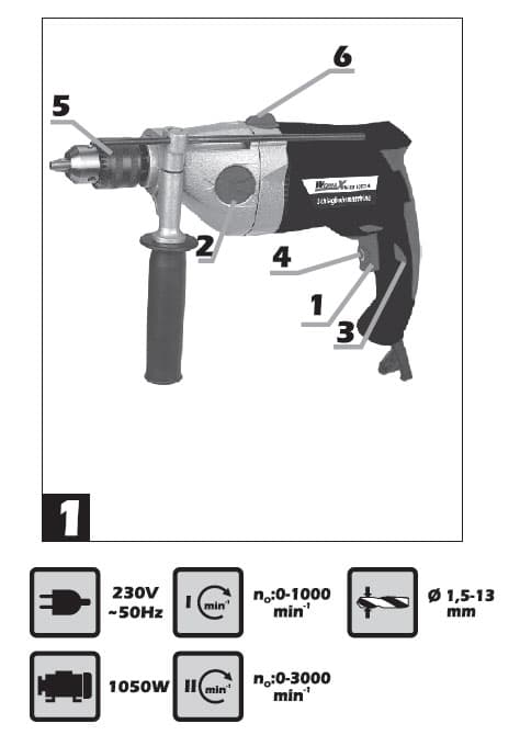 Vibraciona bušilica WSB1050 71010599