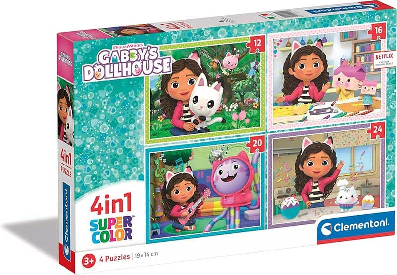 Puzzle slagalice 4u1 Gabina kućica za lutke Clementoni 21524