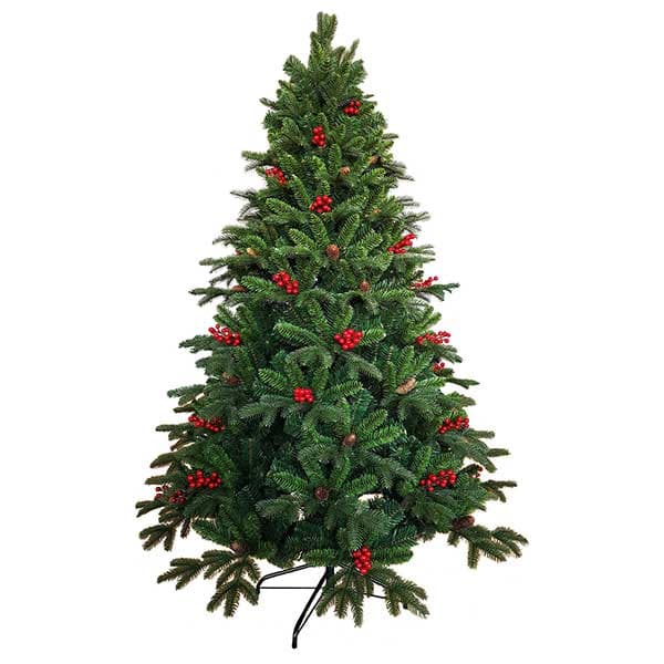 Novogodišnja jelka sa crvenim bobicama 180 cm 190027