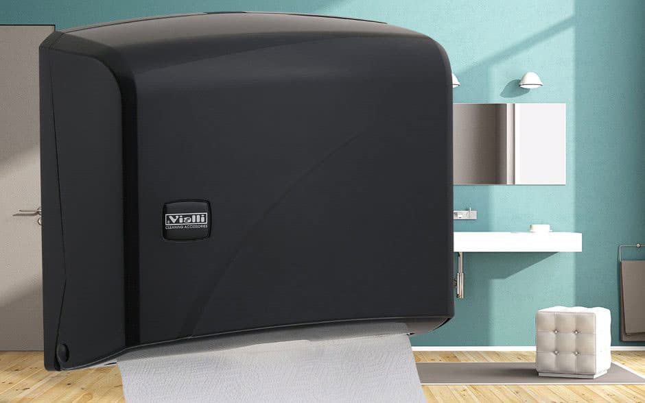 Mini Držač papirnih ubrusa u listićima Vialli Z Crni K1B-200 listova