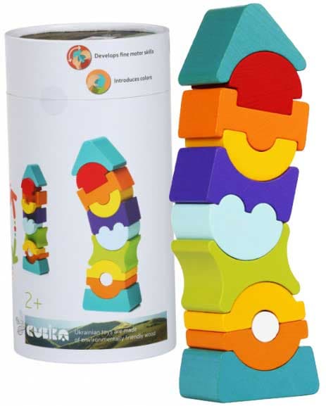 Cubika Drveni balans toranj od 11 elemenata 12862
